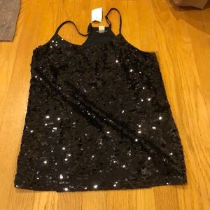 Black Sequin Tank